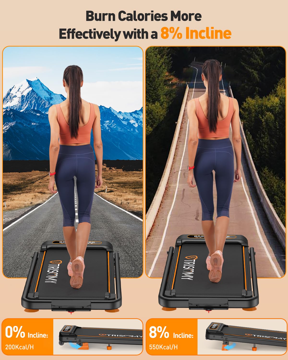 Upgraded 3.5HP Under Desk Treadmill with Incline - 330Lbs Capacity Walking Pad for Home & Office, 4-in-1 Portable Treadmill with Remote Control, APP & LED Display - Perfect for Small Spaces, Work from Home & Low-Impact Exercise