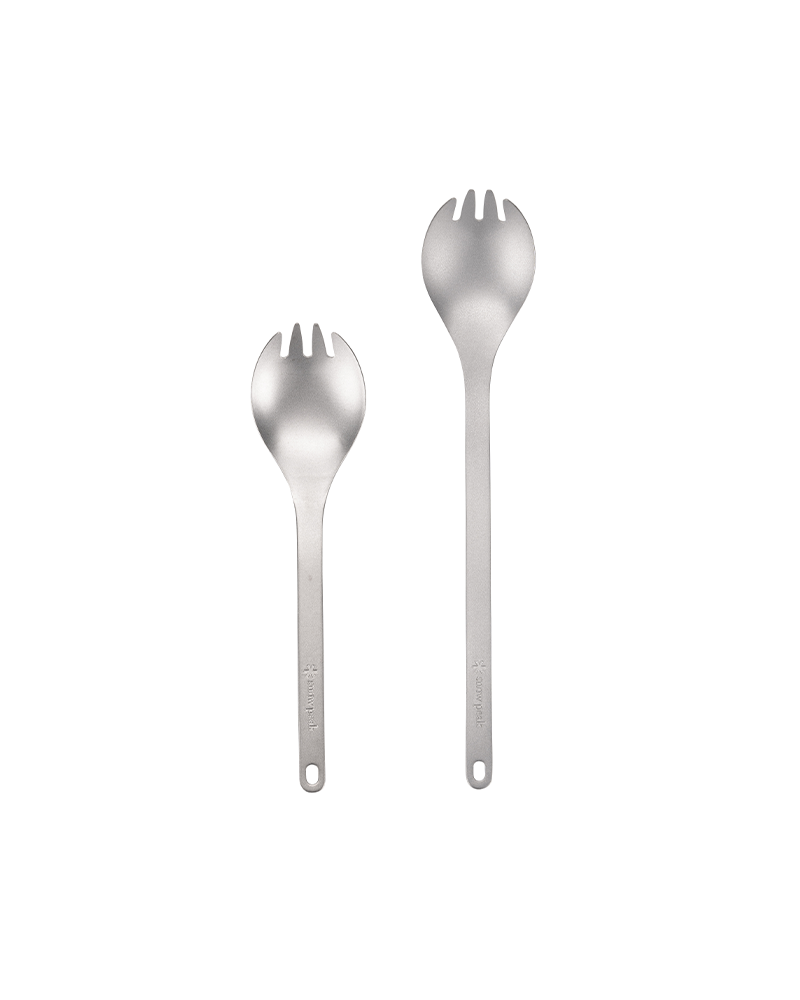 Long Titanium Spork - Lightweight & Durable Camping Utensil for Hiking, Backpacking & Outdoor Adventures