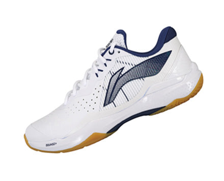 Li Ning Thunder Indoor Court Shoes for Men & Women - Lightweight Basketball Sneakers for Volleyball & Badminton - White/Blue AYAS018 - Perfect for Gym, Training & Casual Wear