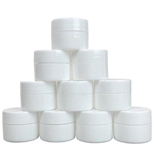 0.25 oz White Plastic Lip Balm Containers with Lids - 12 Pack for DIY Lip Balm, Homemade Cosmetics & Travel Essentials