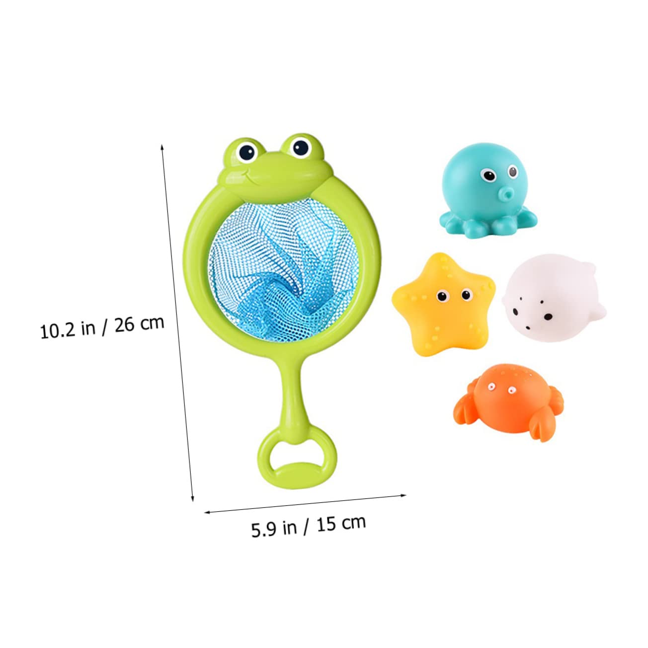 VICASKY 2 Pack Fishing Net Toys for Kids - Durable Plastic Pool & Bath Toys for Swimming, Beach, and Shower Fun - Perfect Water Play Accessories for Toddlers and Children