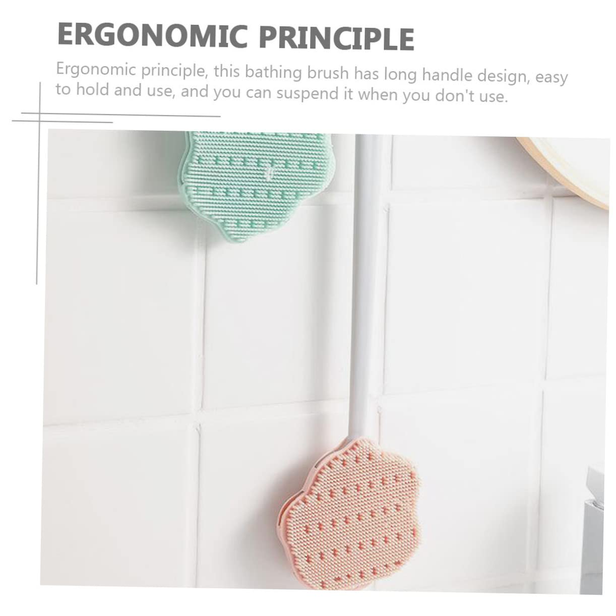 DOITOOL Long Handle Body Brush - Ergonomic Bath & Shower Exfoliator for Smooth Skin | Back Scrubber, Deep Cleansing, Spa & Home Use