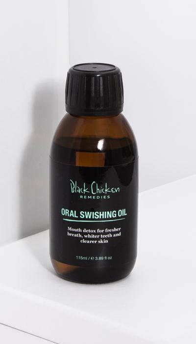 Black Chicken Oral Swishing Oil 115ml - Natural Mouthwash for Fresh Breath & Oral Hygiene - Perfect for Travel, Home & Daily Dental Care