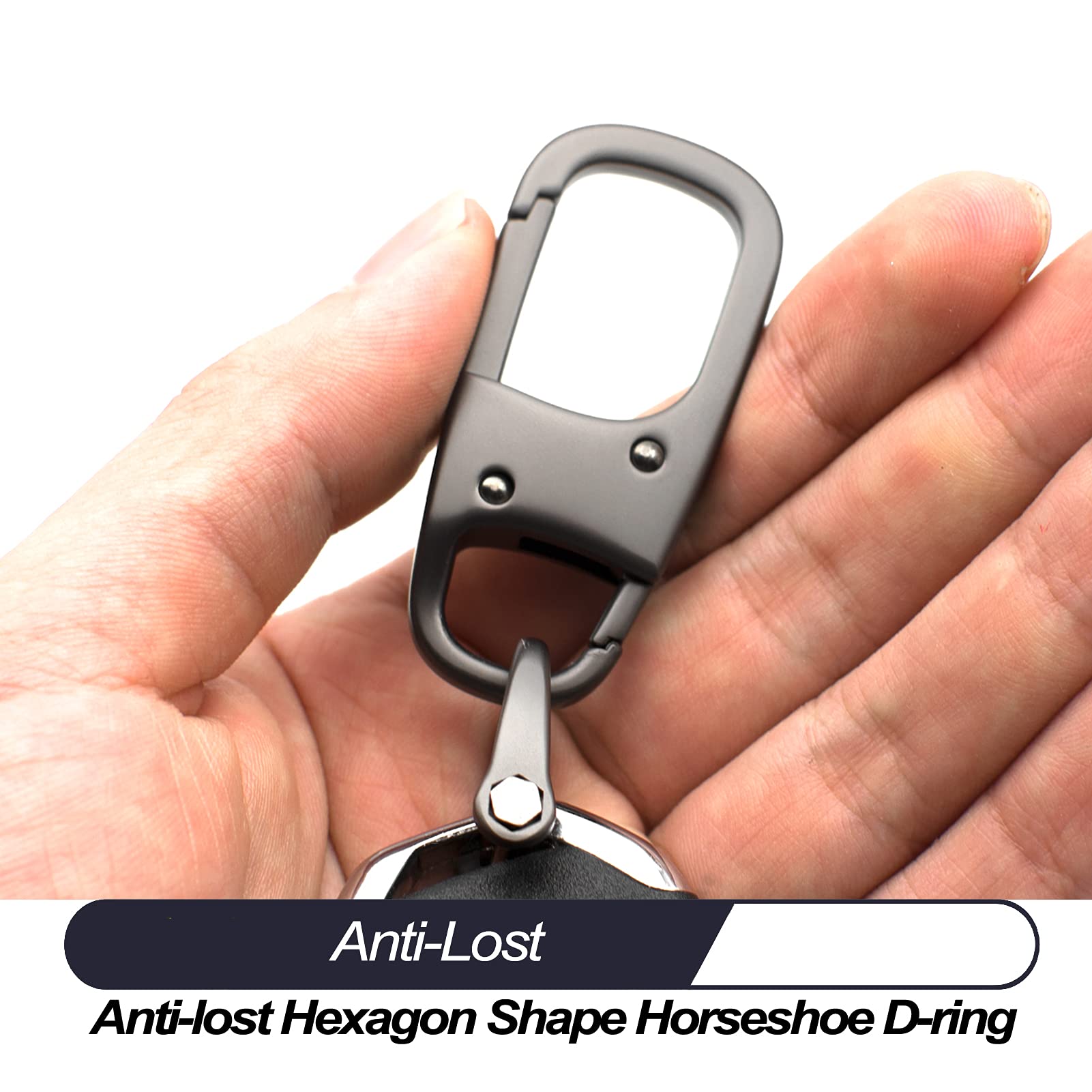 Metal Keychain with Detachable Ring - Car Keys & Anti-Lost Clip for Men & Women | Daily Use & Travel