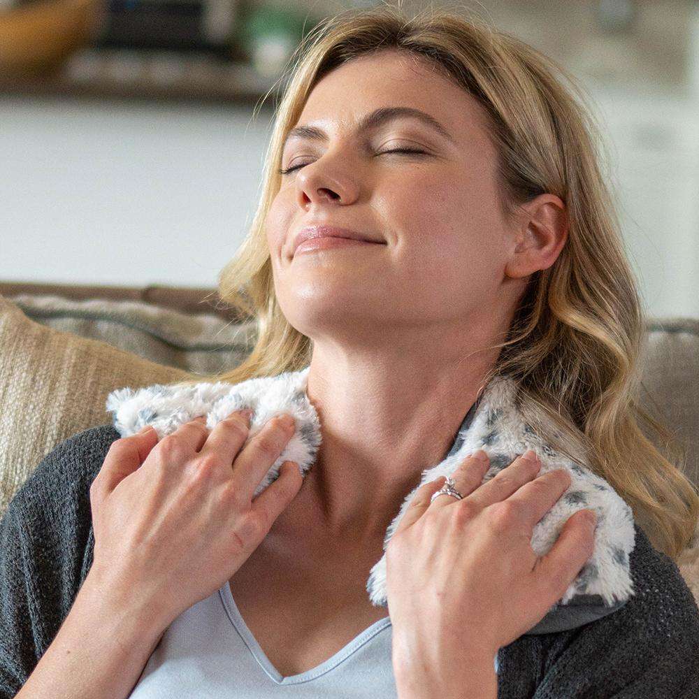 Snowy Warmies Neck Wrap - Soft & Cozy Microwaveable Heating Pad for Neck Pain Relief - Perfect for Cold Weather, Relaxation & Stress Relief at Home or Office