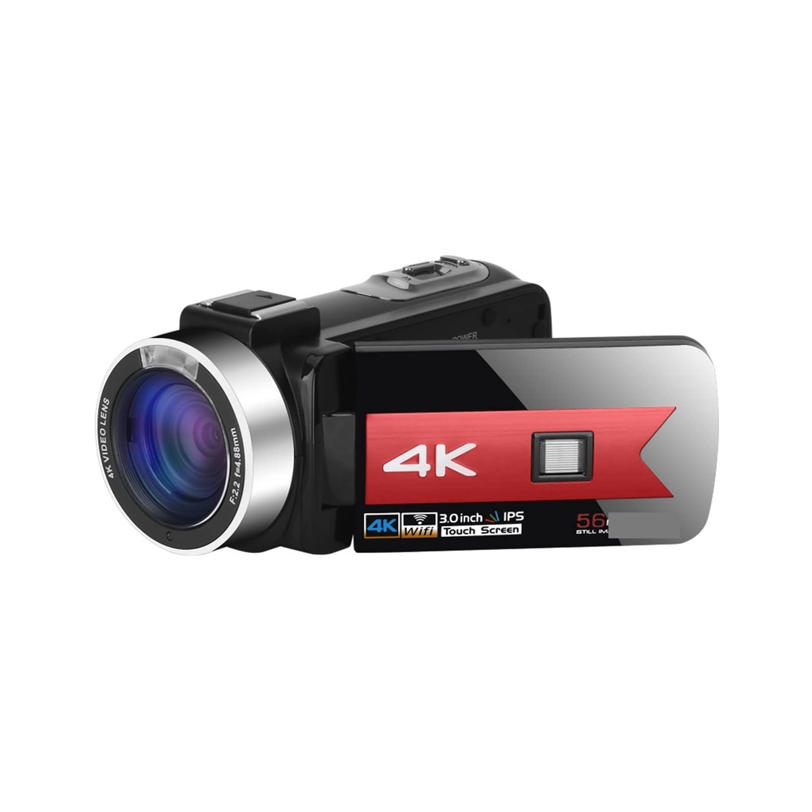 BODORME 56MP 4K Digital Camera with Night Vision for Live Streaming, Vlogging & Photography - Includes 32GB SD Card (Red) - Perfect for YouTube, TikTok, Travel & Low-Light Recording