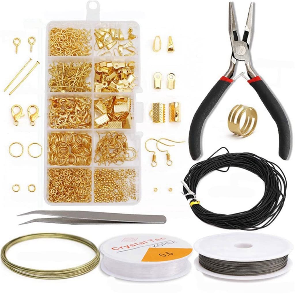 DIY Earrings Making Kit - Jewelry Beads, Pliers & Tools Set for Handmade Earrings Accessories - Perfect for Crafting, Gifts & Fashion Jewelry Making (Color: A, Size: One Size)
