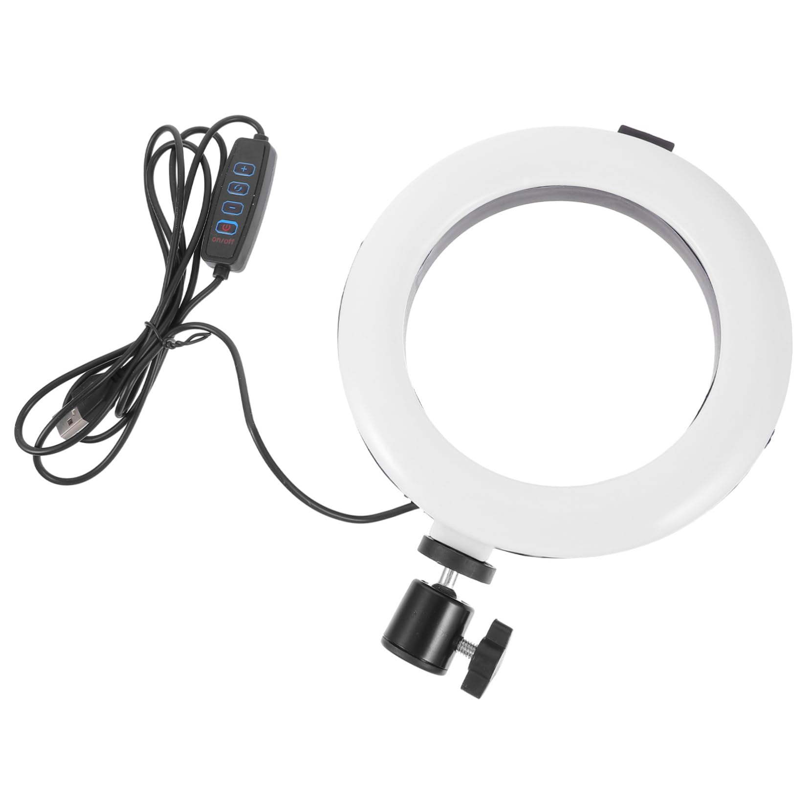Gatuida Adjustable LED Fill Light & Laptop Stand - Portable Ring Light for Phone/PC, White Clamshell Design - Perfect for Video Calls, Streaming & Content Creation