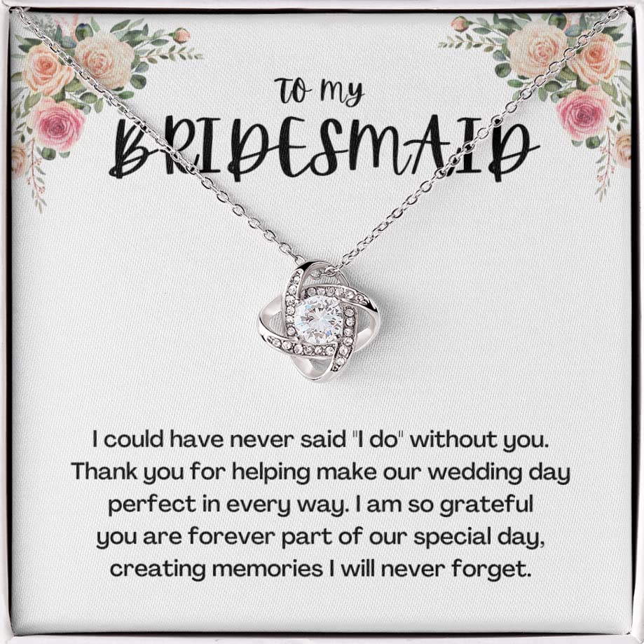 Elegant Bridesmaid Thank You Gift Necklace from Bride - Perfect for Wedding Party, Bridal Shower & Special Occasions