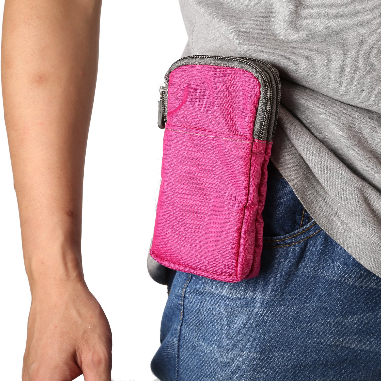 **Men's Vertical Cell Phone Waist Pouch – 6.9