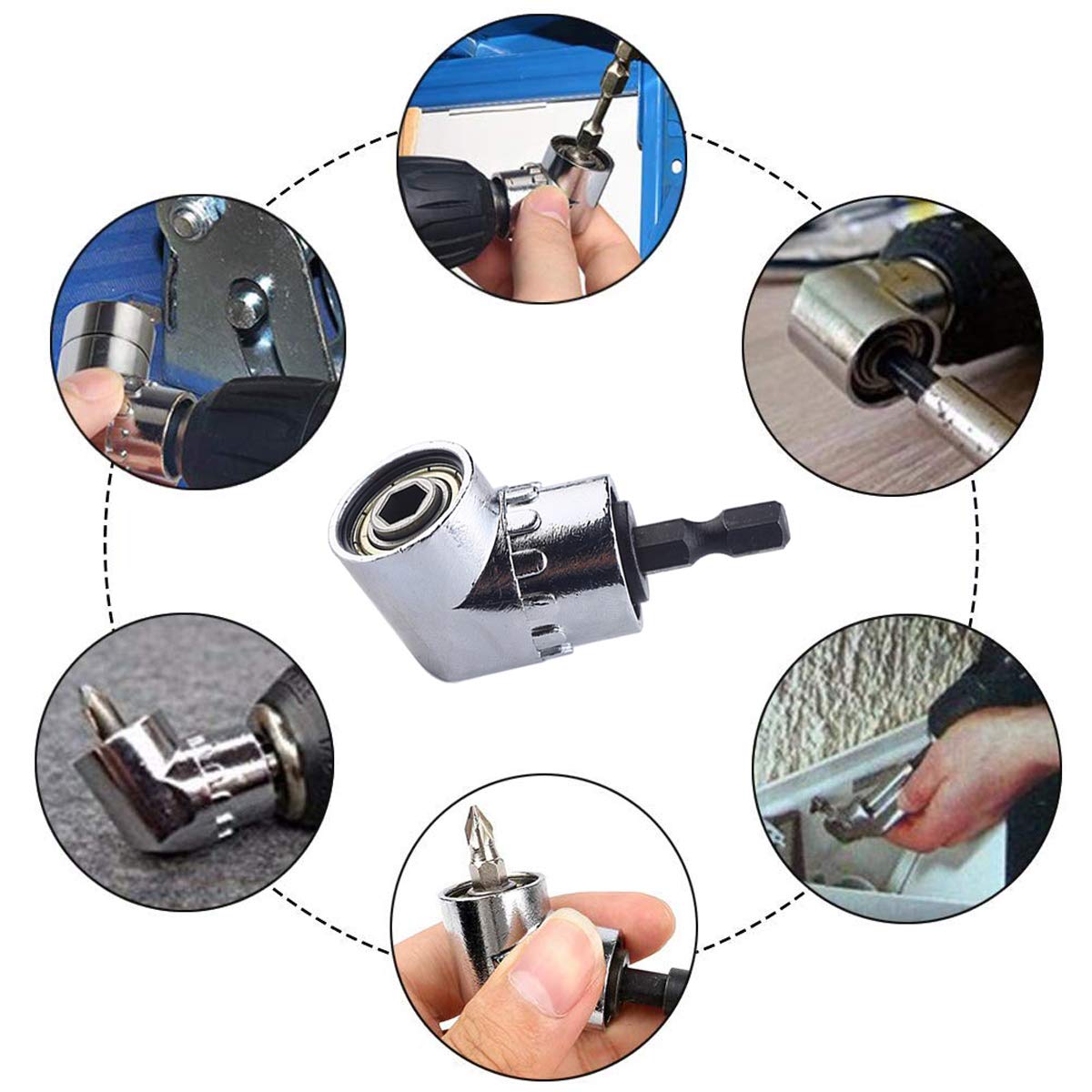 105 Degree Right Angle Drill Attachment - 1/4
