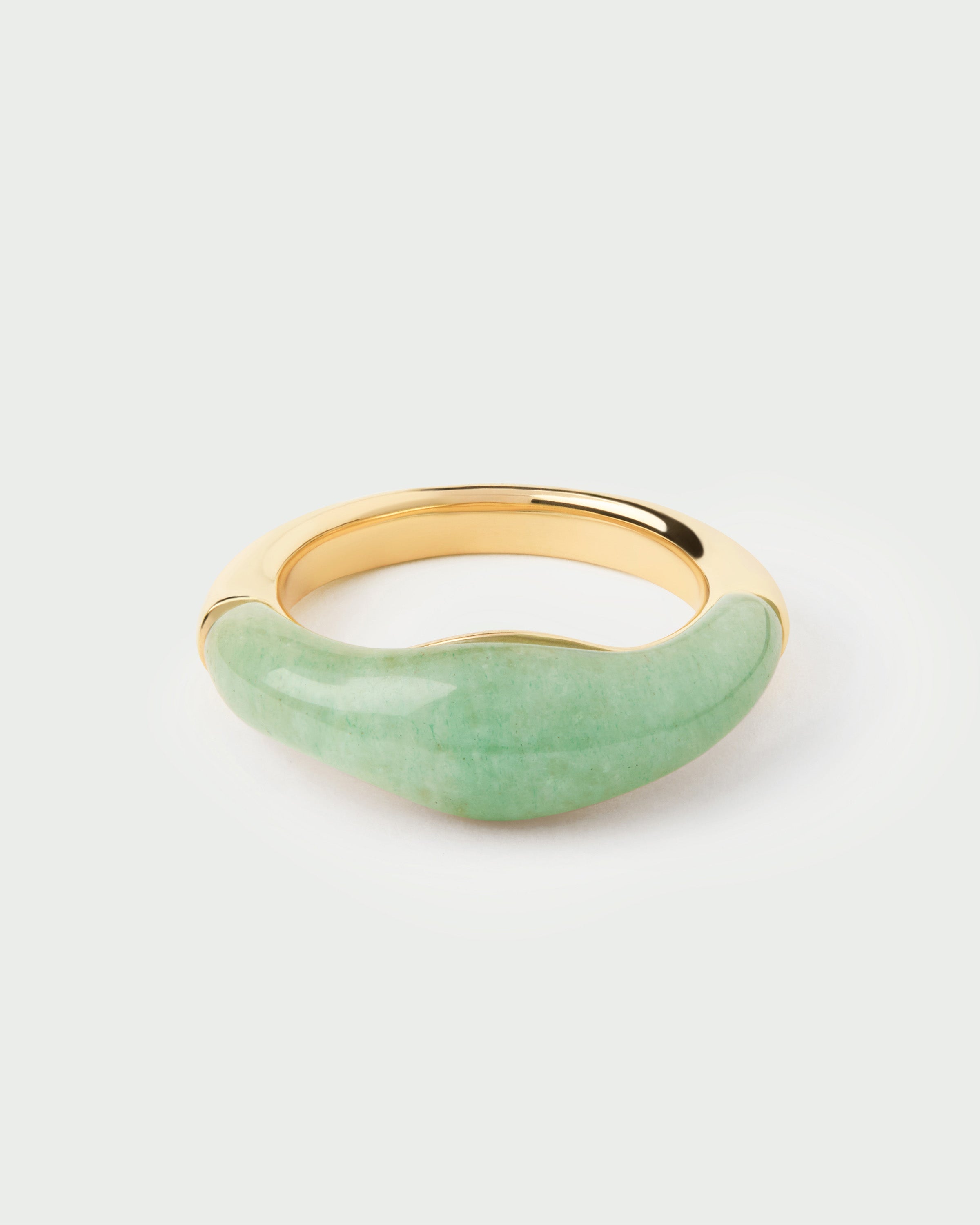 Green Aventurine Nami Ring – Elegant Healing Crystal Jewelry for Women | Perfect for Meditation, Yoga & Spiritual Gifts