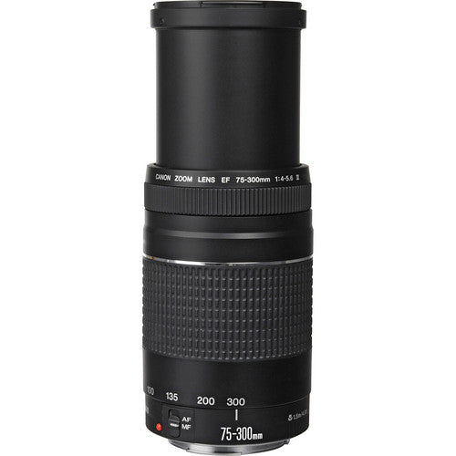 Canon EF 75-300mm f/4-5.6 III Telephoto Zoom Lens with 650-300mm Lens Bundle - Perfect for Wildlife Photography, Sports Events & Travel Adventures