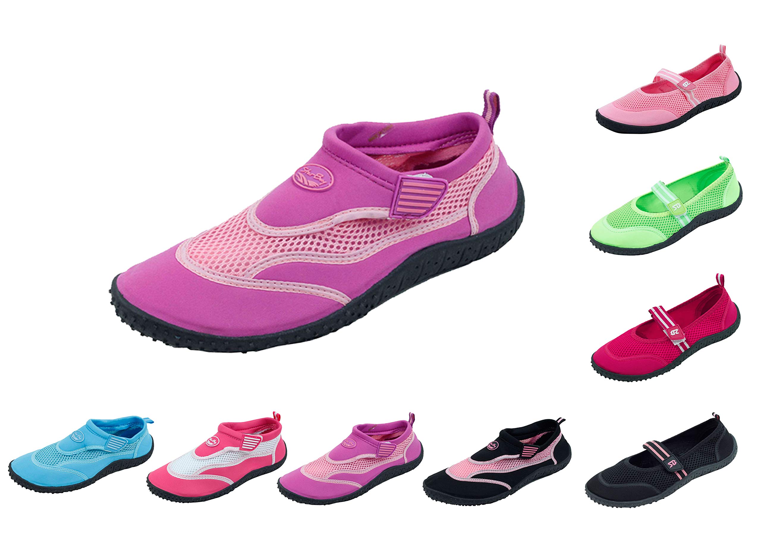 Sunville Women's Quick-Dry Slip-On Water Shoes for Beach, Pool, Yoga & Aqua Socks | Lightweight Comfortable Swim Shoes for Walking, Travel & Water Sports