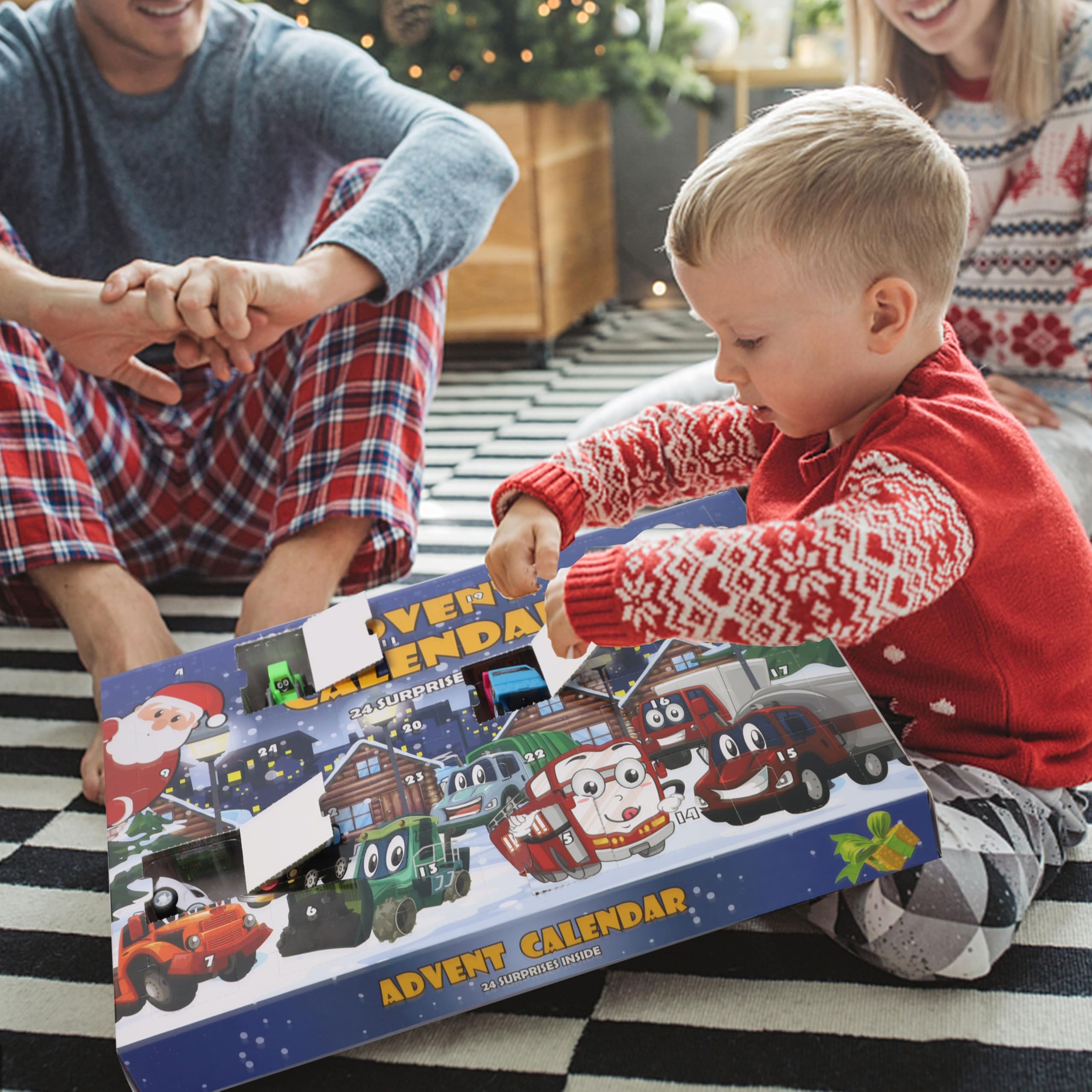 Juegoal 24-Piece Easter Pull Back Cars and Trucks Toy Vehicles Set for Toddlers & Kids Ages 3-6 - Stocking Stuffers, Easter Party Favors, Birthday Gifts for Boys & Girls - Fun Indoor & Outdoor Play Toys for Preschoolers
