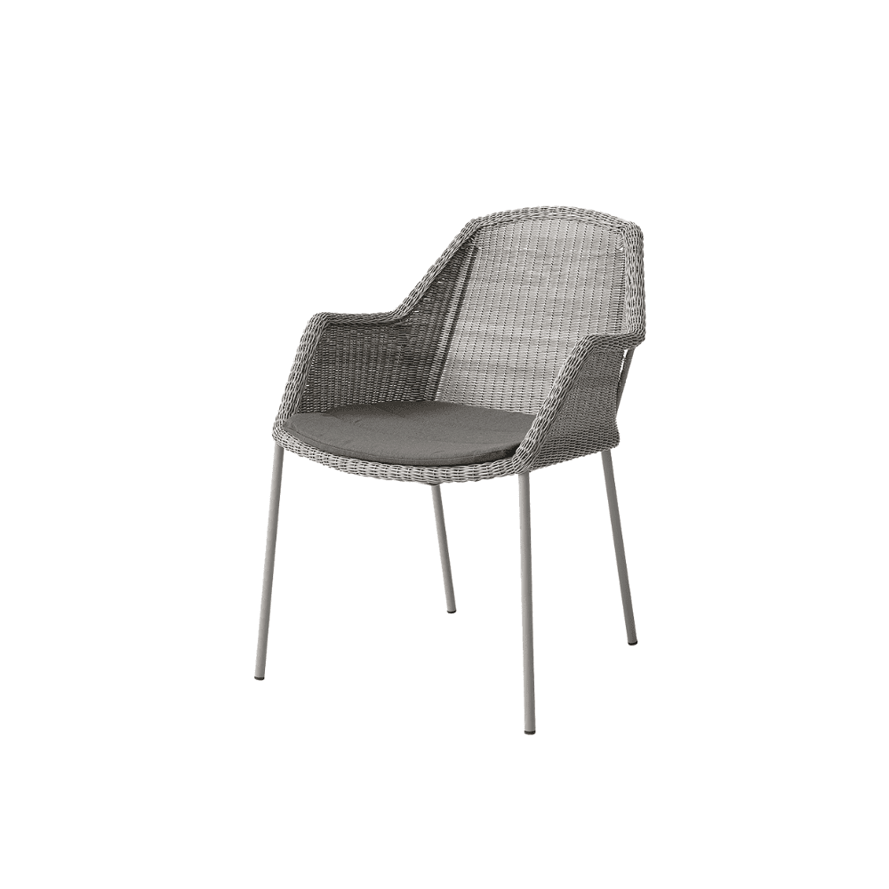 Breeze Stackable Outdoor Dining Armchair Set of 2 - Weather-Resistant Patio Chairs for Backyard, Poolside & Garden Relaxation