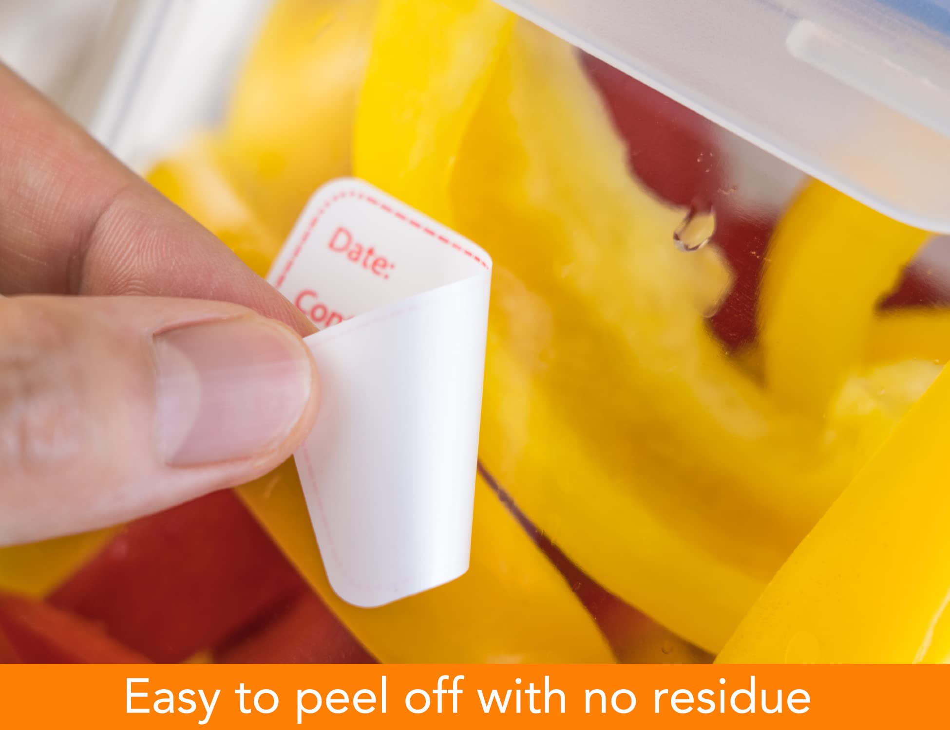 Removable Refrigerator & Freezer Labels with Dispenser Box - Waterproof Food Storage Stickers for Meal Prep, Deli Containers & Pantry Organization - Perfect for Kitchen, Grocery & Home Storage Solutions