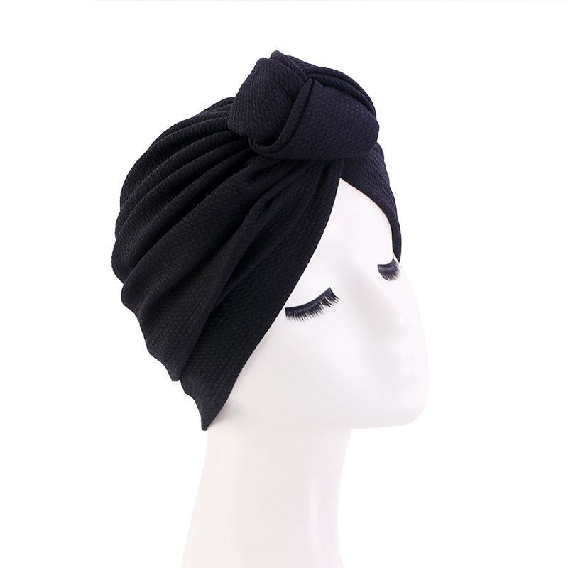 Women's Knotted Turban Bonnet Head Wrap - Stylish Hair Accessory for Sleep, Workout & Fashion - Soft & Comfortable Headwear for Women