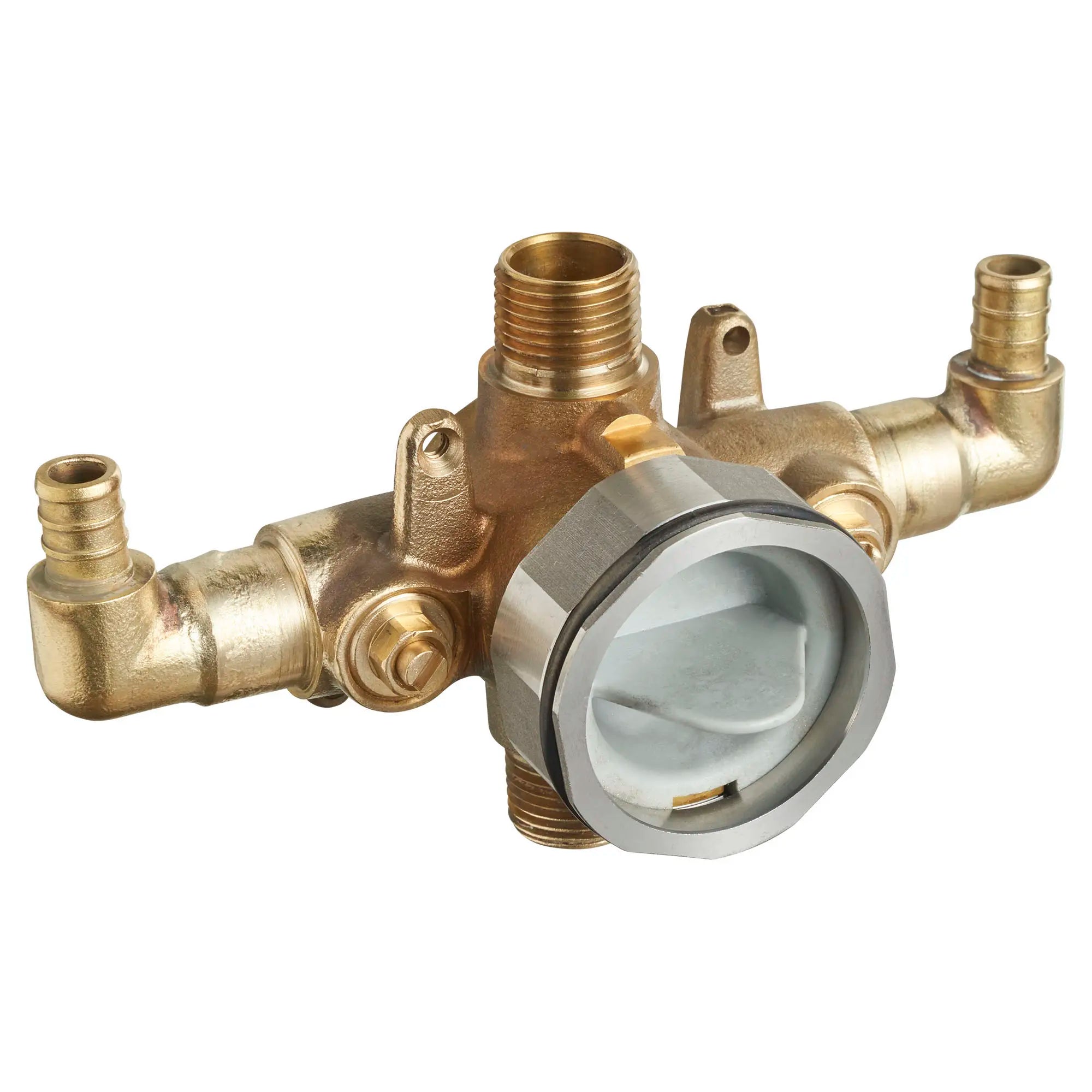 Flash® Universal Shower Rough-In Valve with PEX Inlet Elbows - Compatible with Crimp Ring System & Screwdriver Stops - Perfect for Bathroom Remodeling and Plumbing Installations
