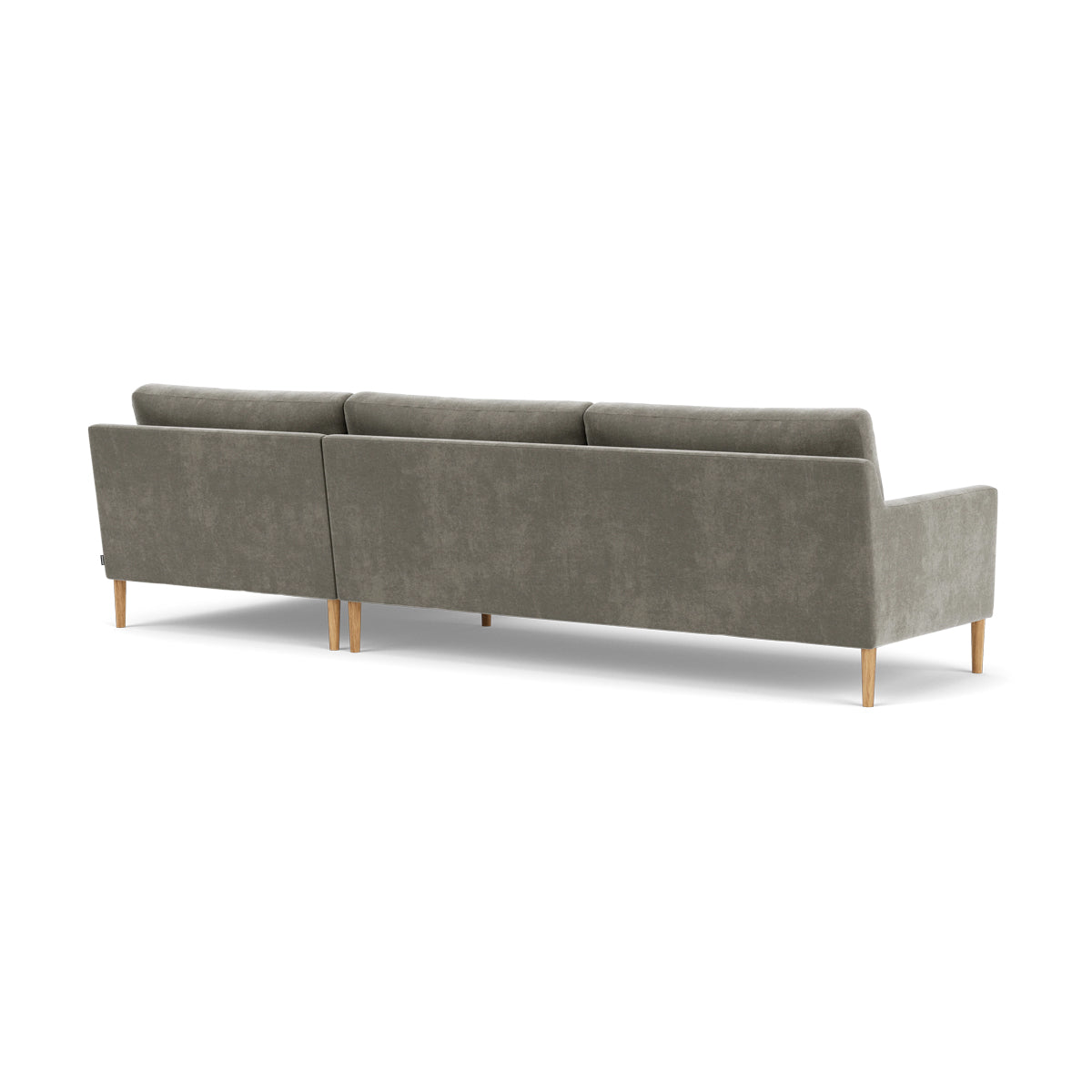 Astha Fabric Right Chaise Sofa - Modern Upholstered Sectional Couch for Living Room, Lounge & Small Spaces
