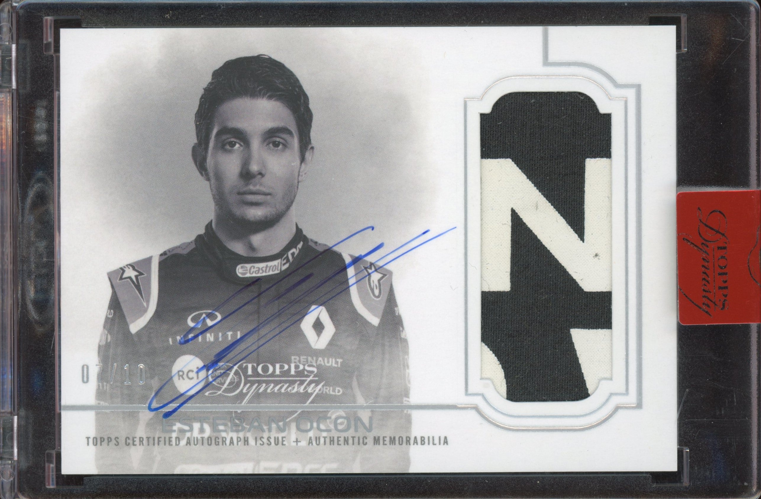2020 Topps Dynasty F1 Esteban Ocon #DAP IIEC Auto Patch - Limited Edition Formula 1 Racing Collectible for Display & Investment (10 Available) - Perfect for F1 Fans, Memorabilia Collectors, and Sports Card Enthusiasts