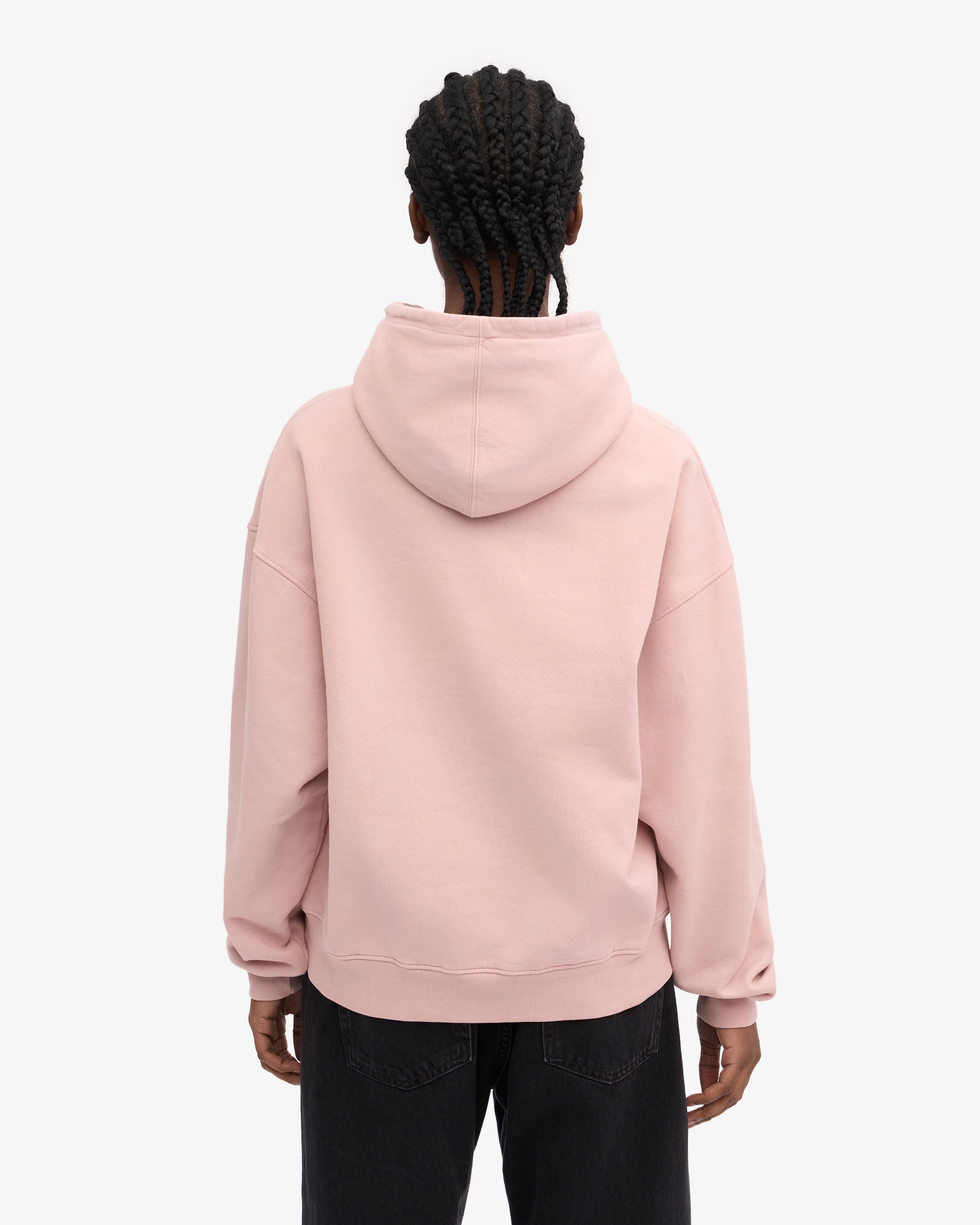 Organic Oversized Hoodie - Faded Pink Cotton Pullover for Women | Cozy Loungewear & Casual Streetwear Outfit