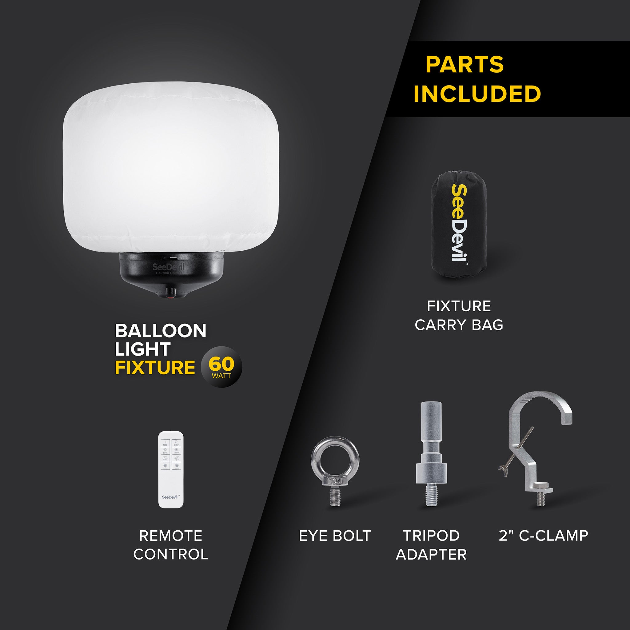 G3 60 Watt Balloon Light Fixture - Energy Efficient LED Ceiling Light for Indoor/Outdoor Use - Perfect for Patio, Garden, and Commercial Spaces