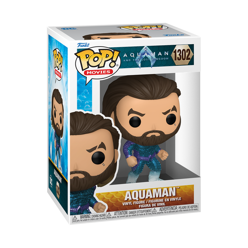 Aquaman Funko Pop Vinyl Figure #1302 with Protector Case - Collectible DC Comics Superhero Action Figure for Display, Gifts, and Comic Conventions