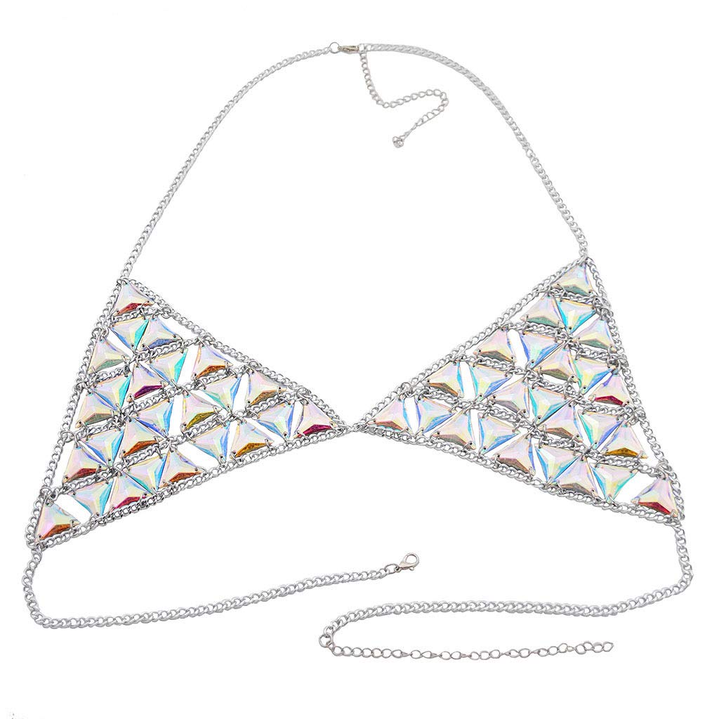 Connie Cloris Women's Sexy Body Chain Jewelry - Elegant Rhinestone Waist Chain for Clubwear, Bikini, Festival & Date Night Outfits