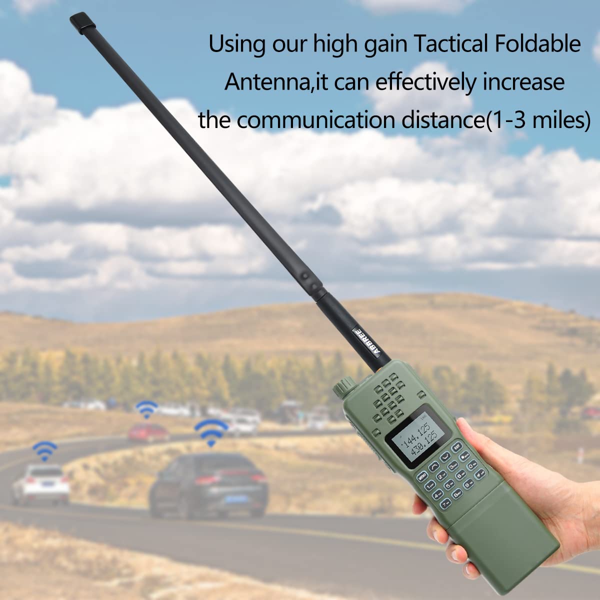 AR-152 10W Military Grade Long Range Two Way Ham Radio - 12000mAh High Capacity Battery, Tactical Antenna, Speaker Mic & USB Charging Cable (Full Kit) for Emergency Communication, Outdoor Adventures & Tactical Operations