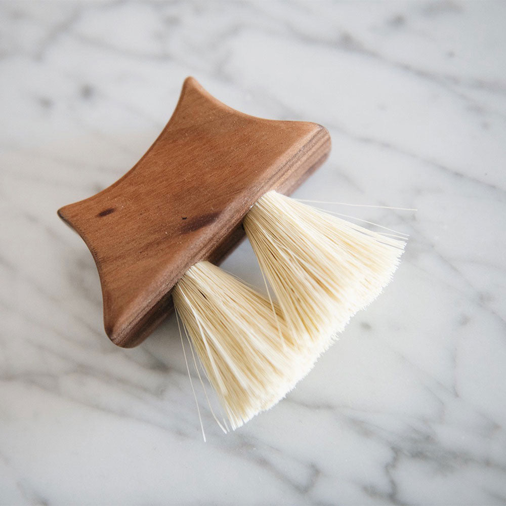 Premium Small Wooden Counter Brush No. MT0942 - Compact Cleaning Tool for Kitchen Countertops, Tables & Hard Surfaces - Ideal for Home, Restaurant & Office Use