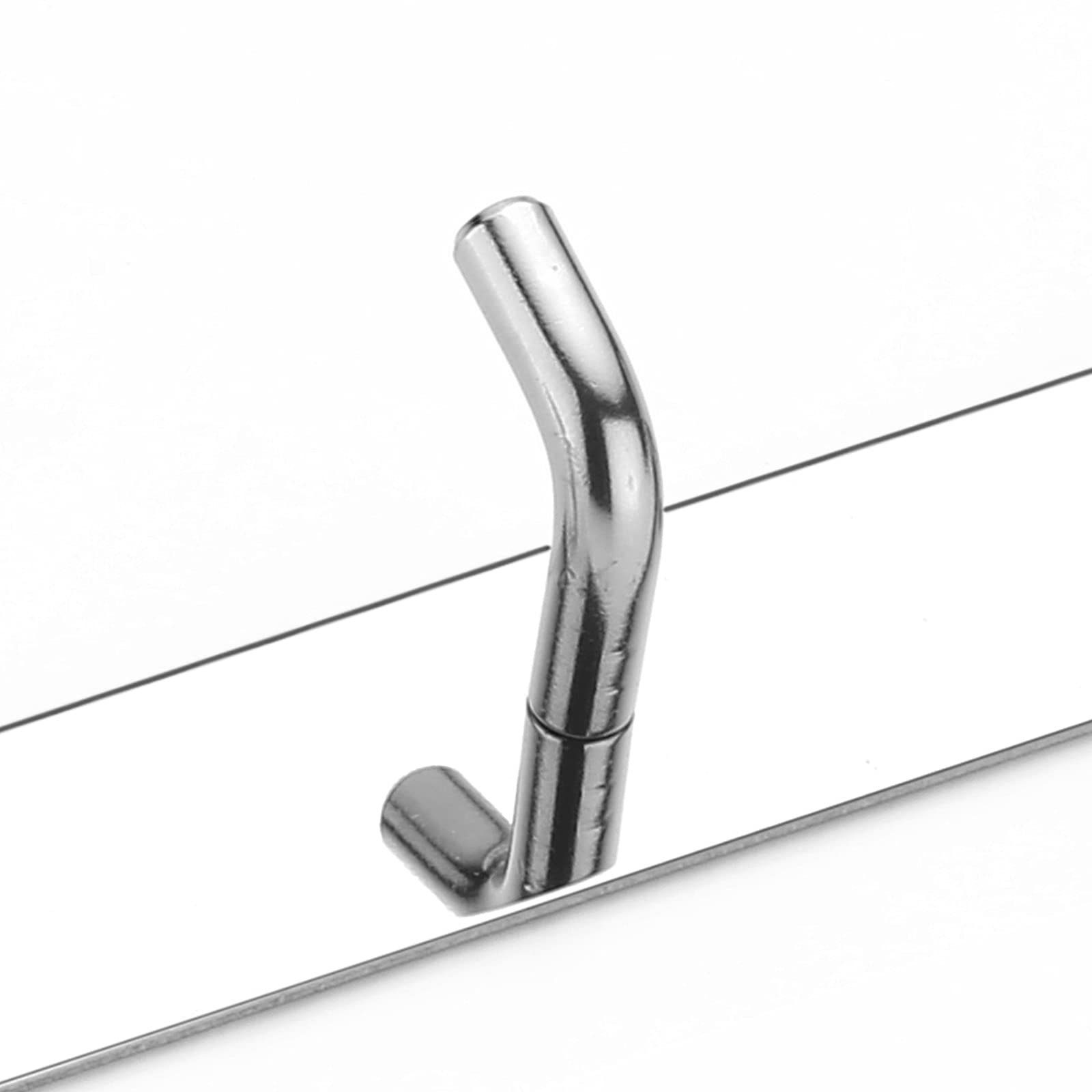 Premium Stainless Steel 6-Pin Bathroom Hook Hanger - Heavy Duty Robe & Towel Hook for Doors, Walls - Perfect for Hanging Keys, Clothes, Hats & Accessories (Silver, Pack of 2) - Ideal for Bathroom, Bedroom, Entryway & Closet Organization