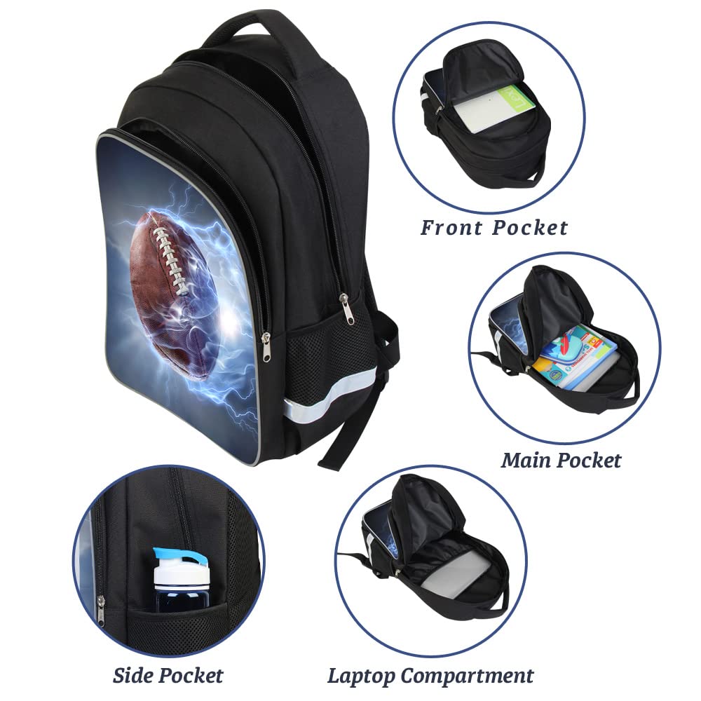 3D Printed Luminous School Backpack for Kids - Large Capacity Lightweight Bookbag for Students | Perfect for School, Travel & Outdoor Activities