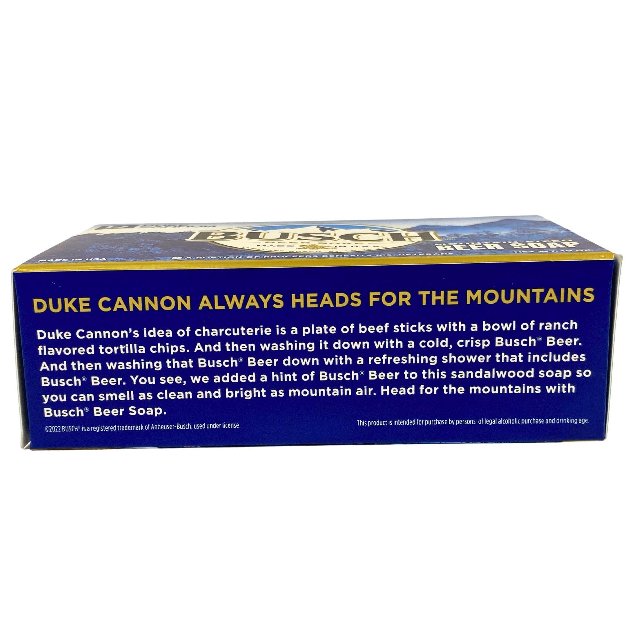 Duke Cannon Supply Co. Busch Beer Scented Bar Soap - 10 oz (70-Piece Bulk Pack) - Perfect for Men's Grooming, Camping, and Outdoor Adventures