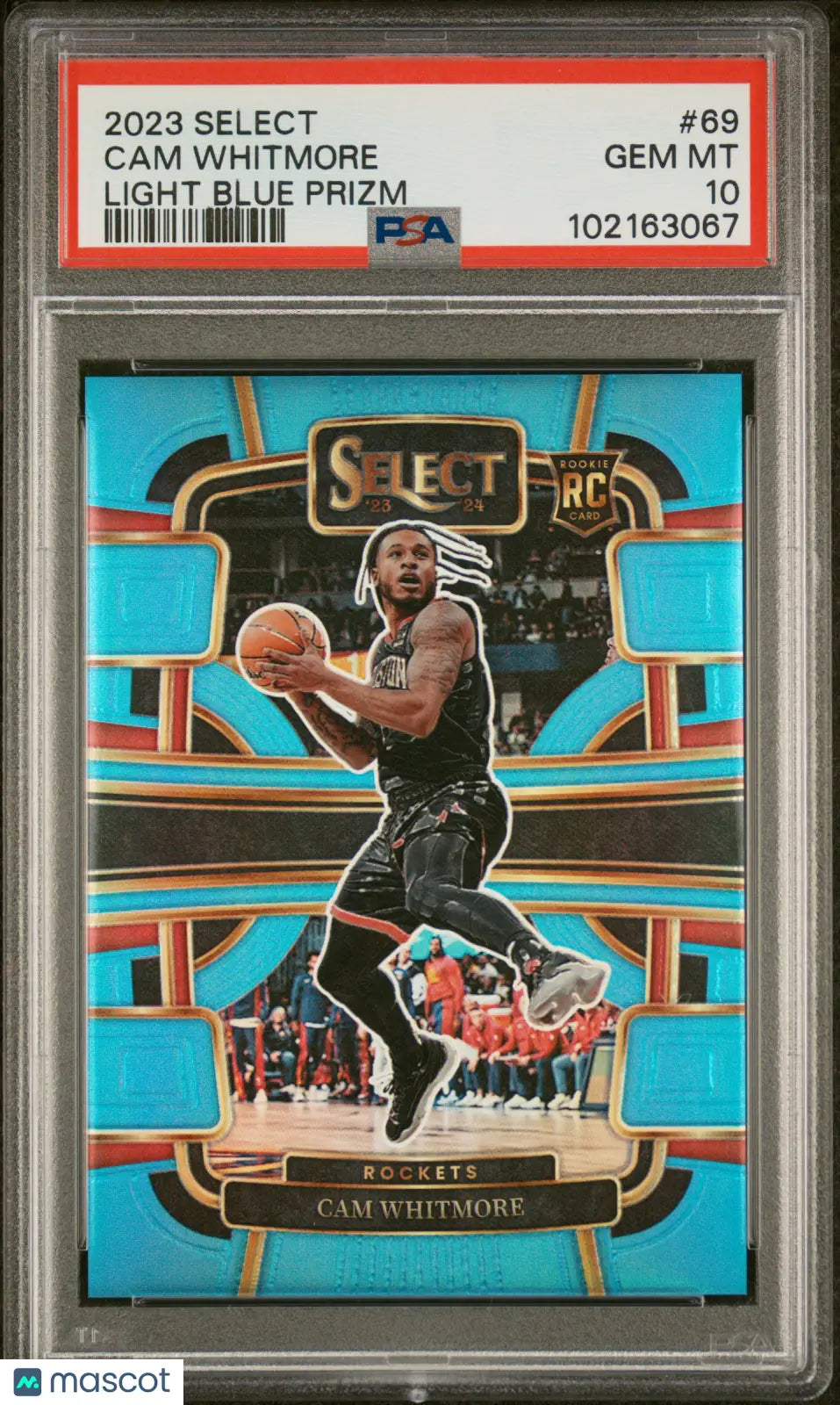 2023 Panini Select Basketball Cam Whitmore Rookie Light Blue Prizm PSA 10 /299 - Rare Collectible Trading Card for NBA Fans & Sports Memorabilia Collectors - Perfect for Display, Investment, and Gifting
