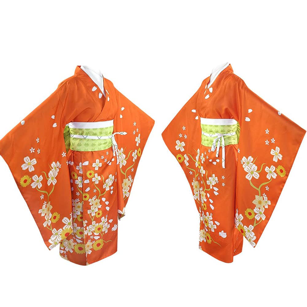 Hiyoko Saionji Cosplay Costume Full Set - Anime Long Robe Dress with Hair Clips & Bows for Halloween Party, Anime Convention, Cosplay Events & Photoshoots