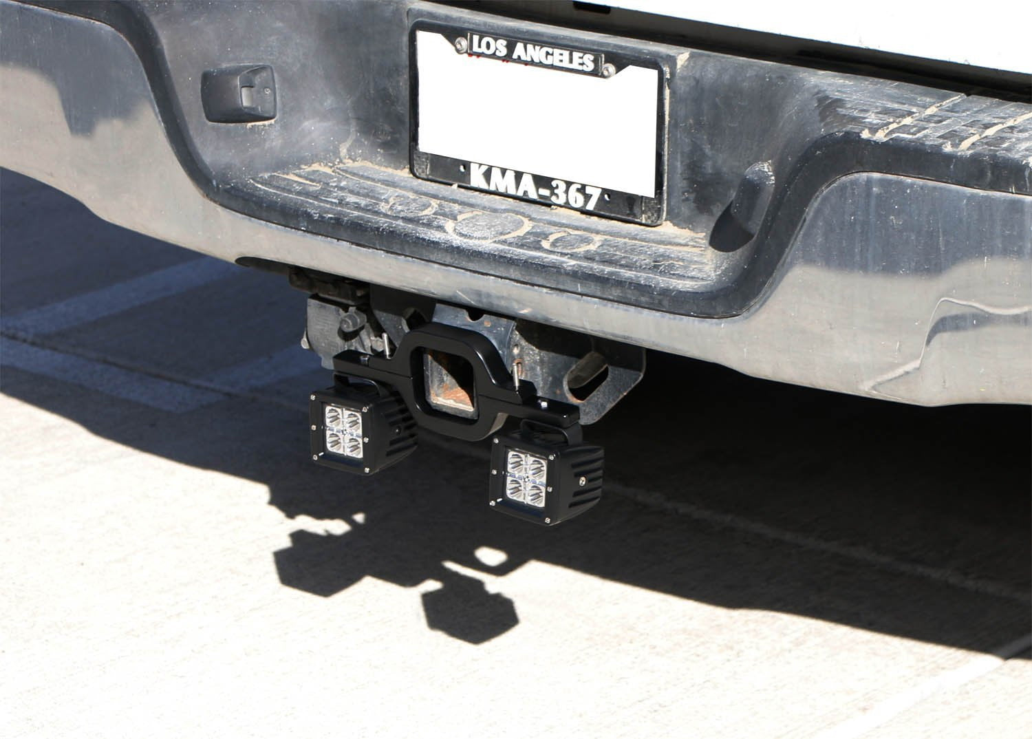 Heavy Duty Full Steel Tow Hitch Mounting Bracket for Dual LED Backup Reverse Off-Road Lights - Perfect for Trucks, SUVs & Trailers in Low Visibility & Off-Road Adventures