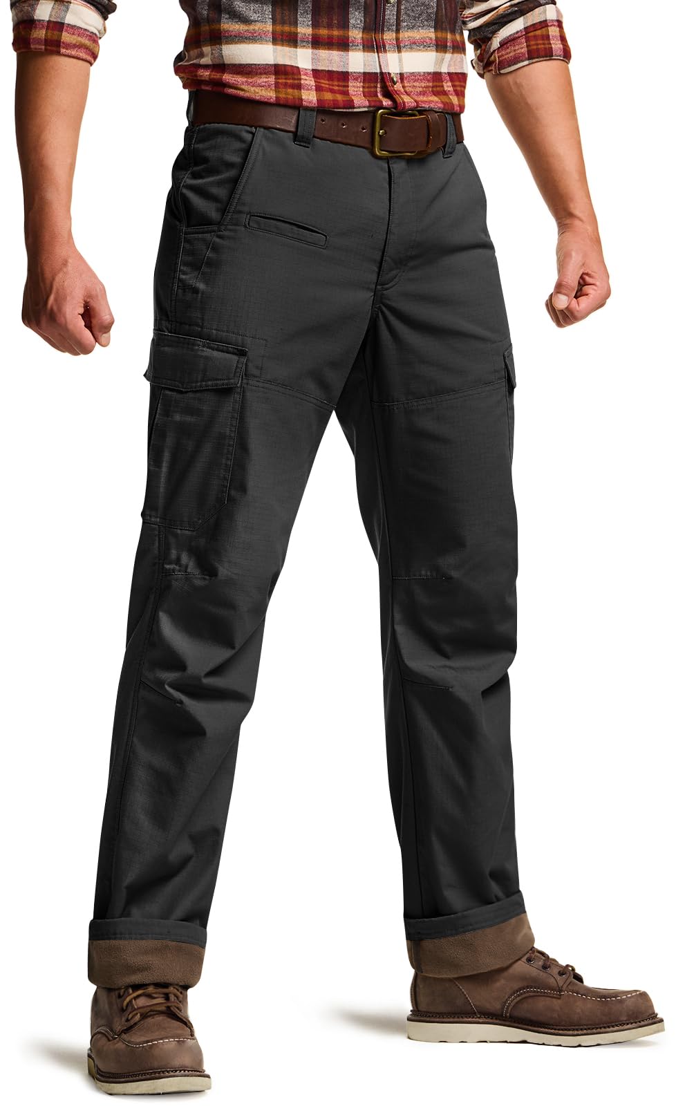 CQR Men's Winter Tactical Pants - Fleece Lined Thermal Hiking & Work Pants for Outdoor Activities, Snow Skiing & Cold Weather Adventures | Durable Cargo Pants for Hunting, Camping & Winter Sports