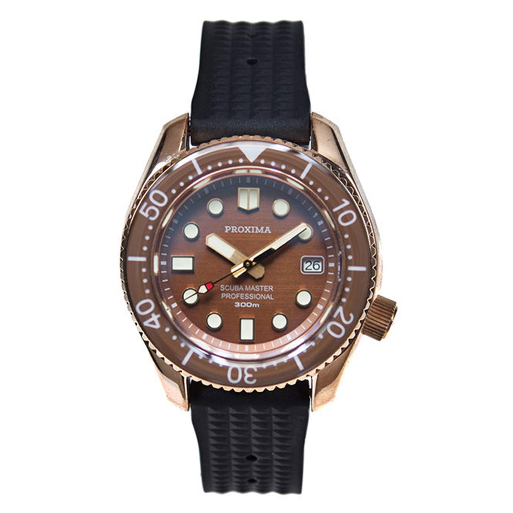 Proxima Men's Automatic Dive Watch - Self-Winding Mechanical 30Bar Waterproof Sport Wristwatch with BGW9 Luminous & NH35 Movement, Sapphire Bezel (62Mas Style) - Perfect for Scuba Diving, Swimming and Outdoor Adventures