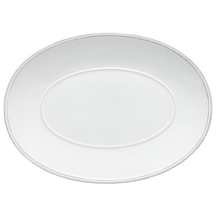 Costa Nova Friso White Oval Serving Platter 40cm - Elegant Dinnerware for Entertaining, Buffets, and Special Occasions