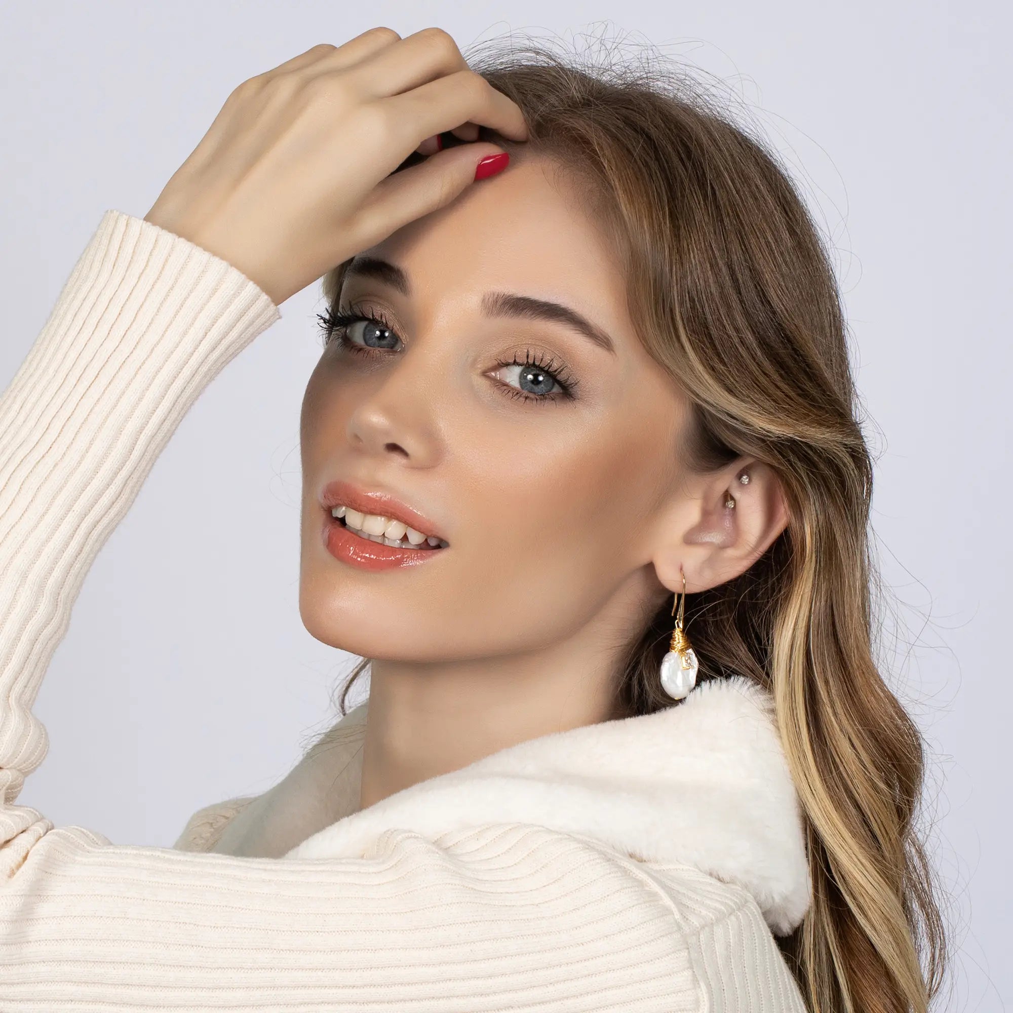 Elegant Pearl Drop Earrings for Women - Classic Dangle Earrings for Wedding, Party & Everyday Wear