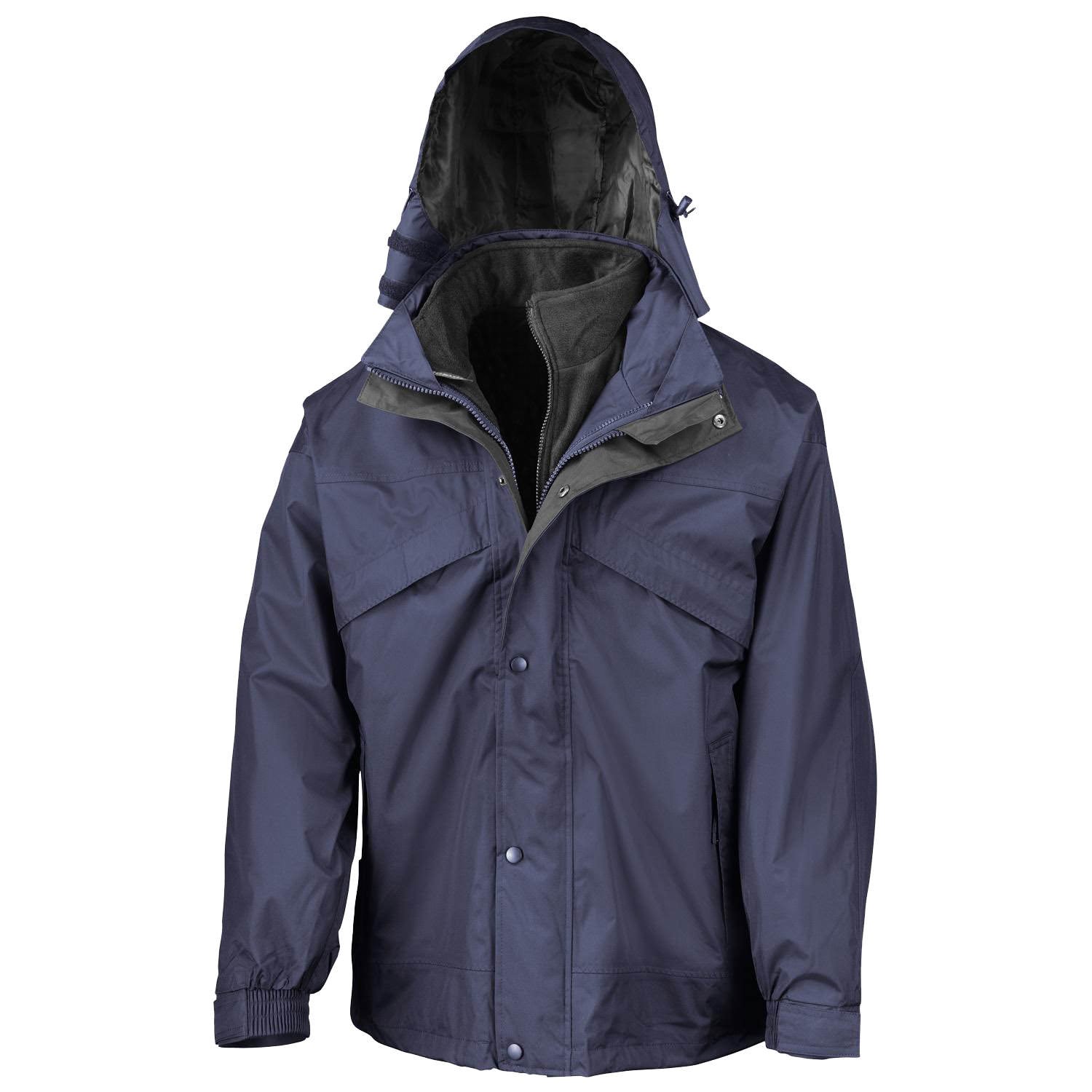 3 in 1 Removable Fleece Waterproof Windproof Men's Rain Jacket - Outdoor Hiking, Camping & Winter Wear for Men