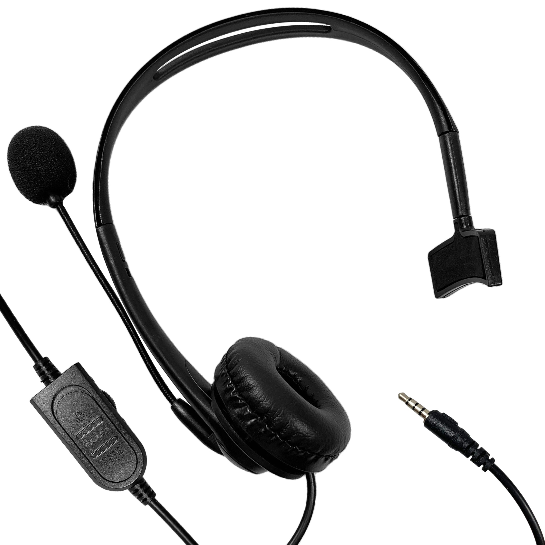 MaximalPower Professional USB Computer Headset with Noise-Canceling Microphone & Soft Leather Earpads - Volume Control Gaming Headphones for PC, Laptop, Zoom, Skype, Webinars, Call Center, Office Work & Online Classes