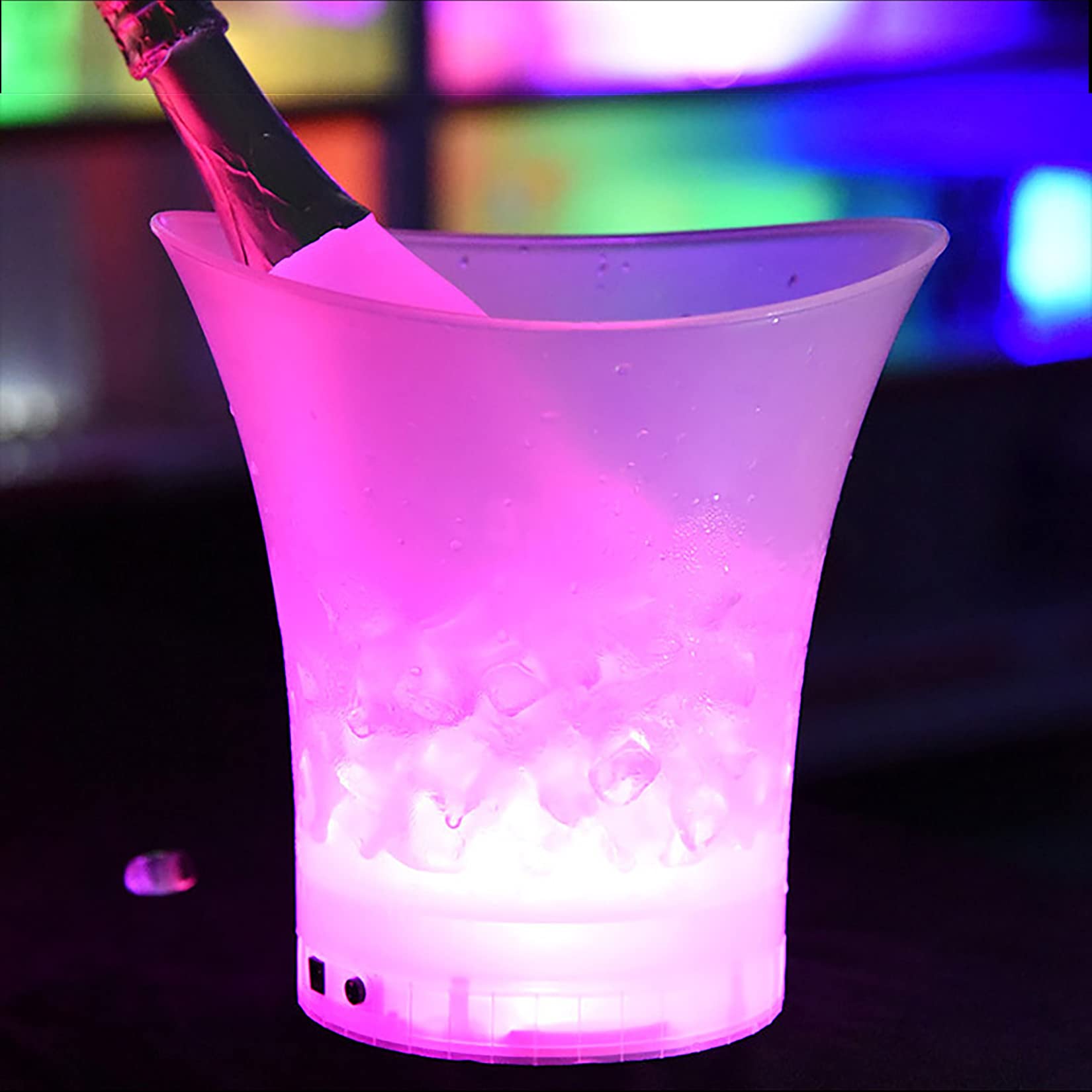 7-Color Changing LED Ice Bucket - 5L Beer Champagne Wine Cooler for Party, Bar, Home & Wedding | Perfect for Cocktail Nights, Outdoor Gatherings & Special Celebrations