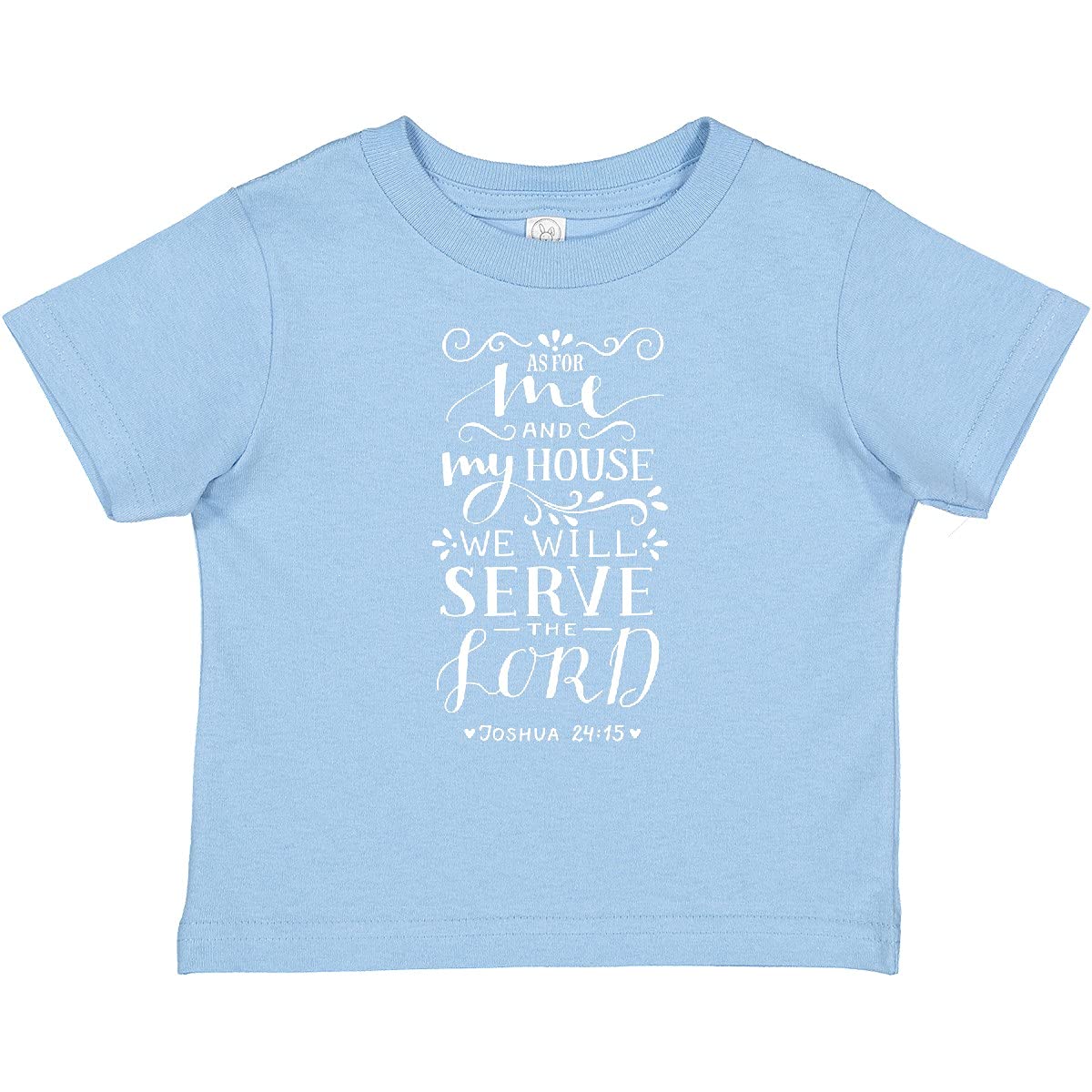 Bible Verse Baby T-Shirt - We Will Serve The Lord for Church & Family