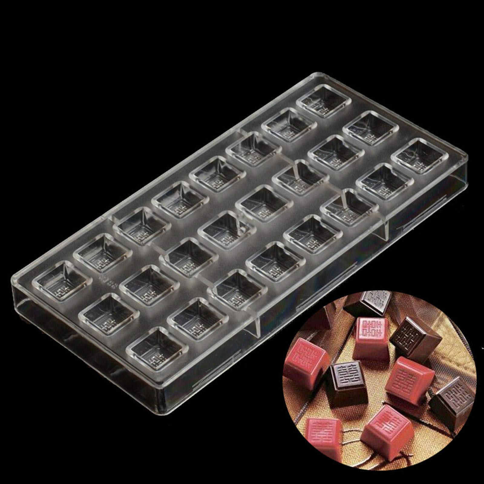 Premium Polycarbonate Chocolate Mold Set - DIY Candy Mould for Baking, Clear Hard Plastic Bakeware for Pastry Making (19334) - Perfect for Homemade Chocolates, Cake Decorations & Candy Crafts