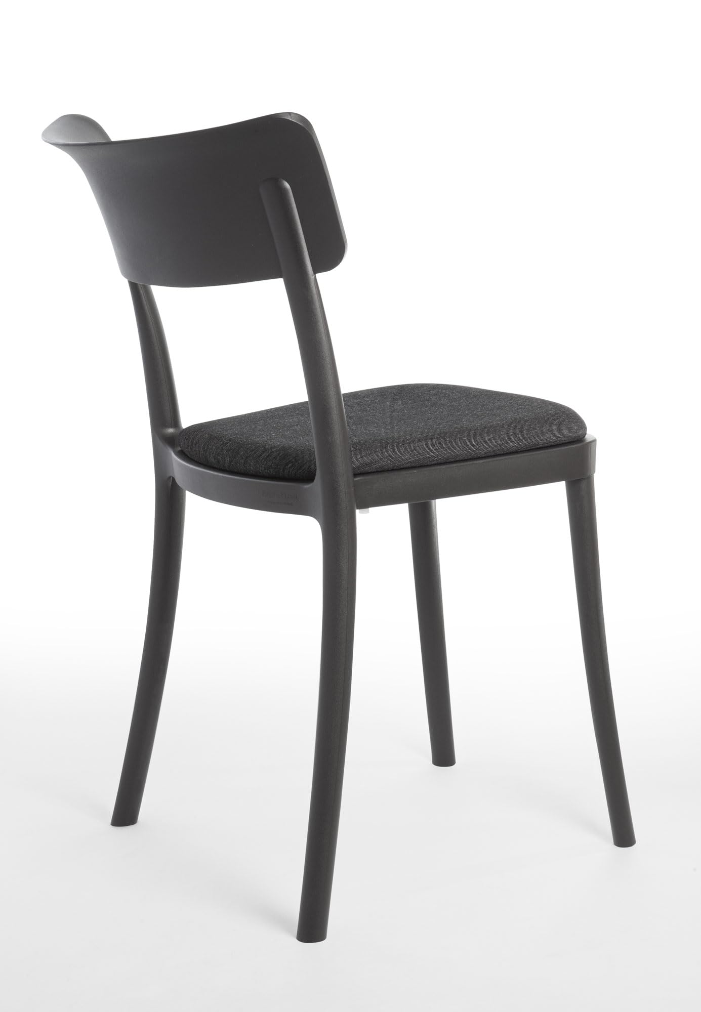 BELLELLI DESIGN Modern Velvet Upholstered Dining Chair - Padded Polypropylene Kitchen, Dining Room, Bar & Restaurant Chair with Plush Velvet Cushion - SARETTA (Set of 6, Black) - Perfect for Home Dining, Cafe, Bistro & Office Decor