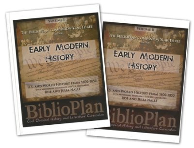 Biblioplan Companion YEAR THREE Early Modern History Vols I & II - Homeschool Curriculum for Grades K-12 | Perfect for Classical Education & Family Learning