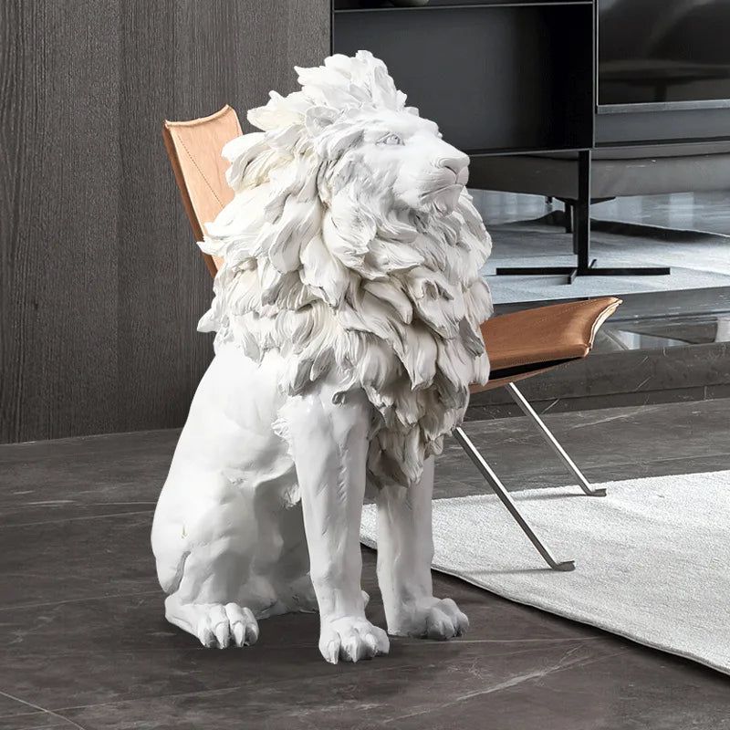Large Lion Statue Sculpture - Handcrafted Art Decor for Home, Garden & Office | Premium Lion Figurine for Indoor & Outdoor Decoration