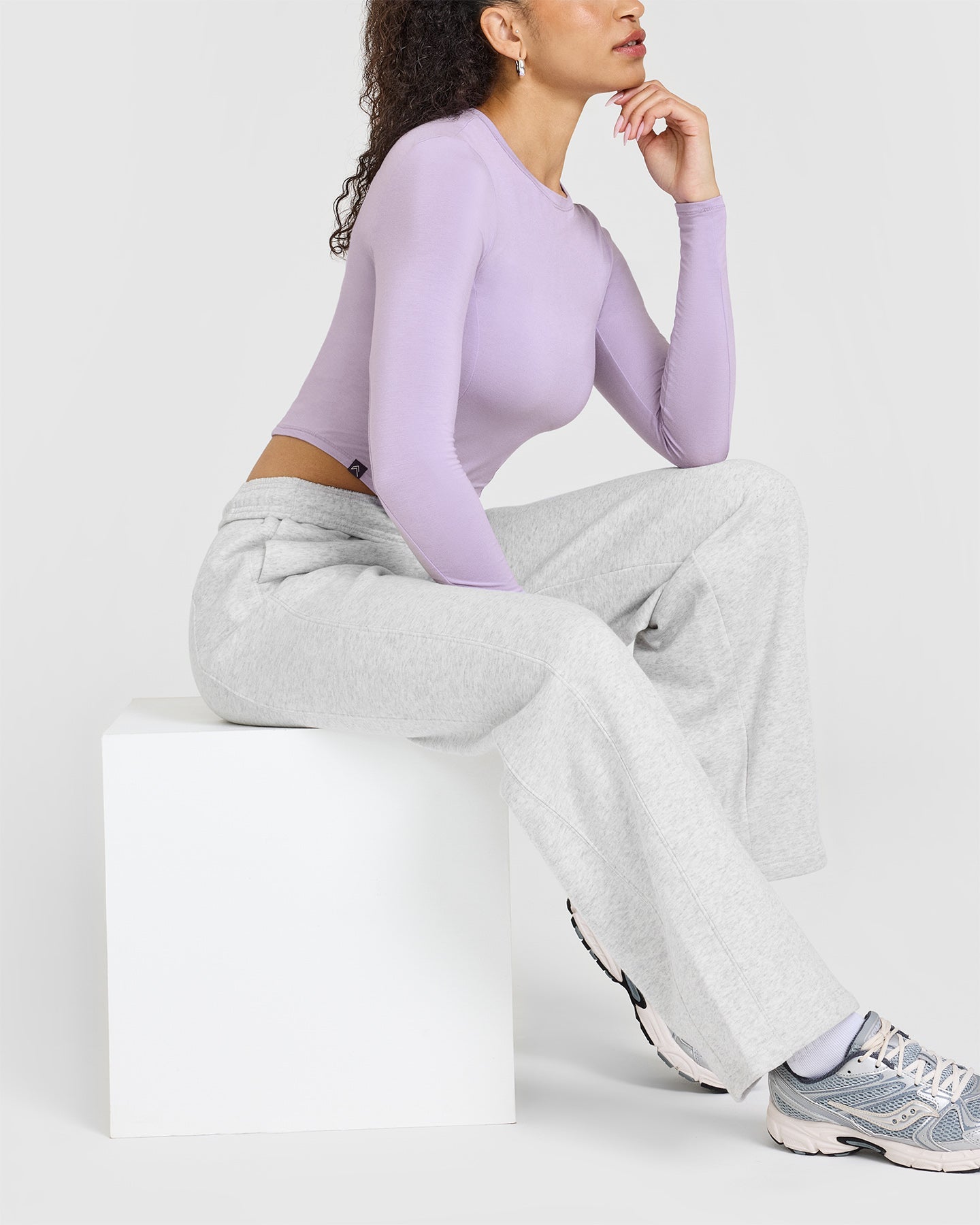 Mellow™ Soft Mid Long Sleeve Women's Top | Wisteria Purple | Comfortable Casual Wear for Everyday Outfits & Layering